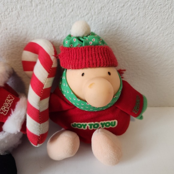 VTG 1980s ZIGGY Joy To You Jolly Christmas Plush Dolls Lot Bundle Of 2 - Picture 3 of 15
